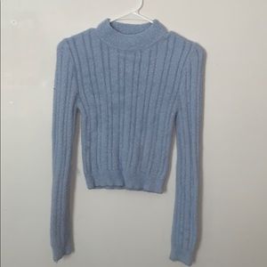 Baby blue fuzzy sweater